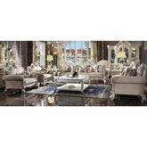 Picardy Fabric & Antique Pearl Sofa Model 55465 By ACME Furniture